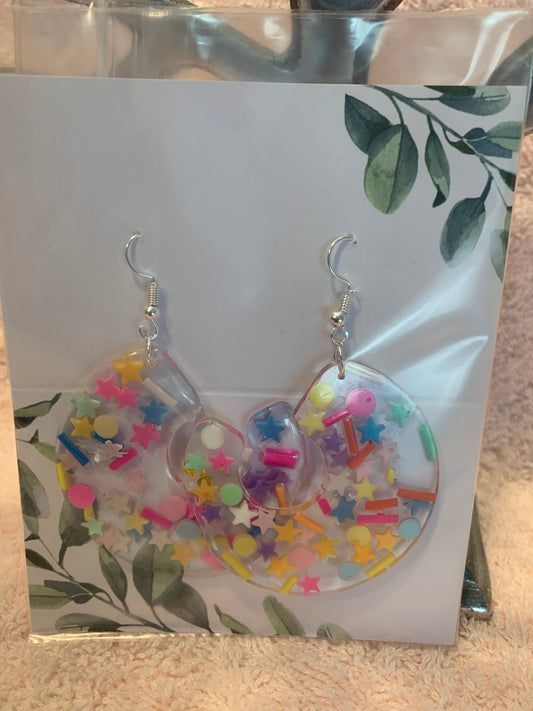 Curls of Funfetti earrings