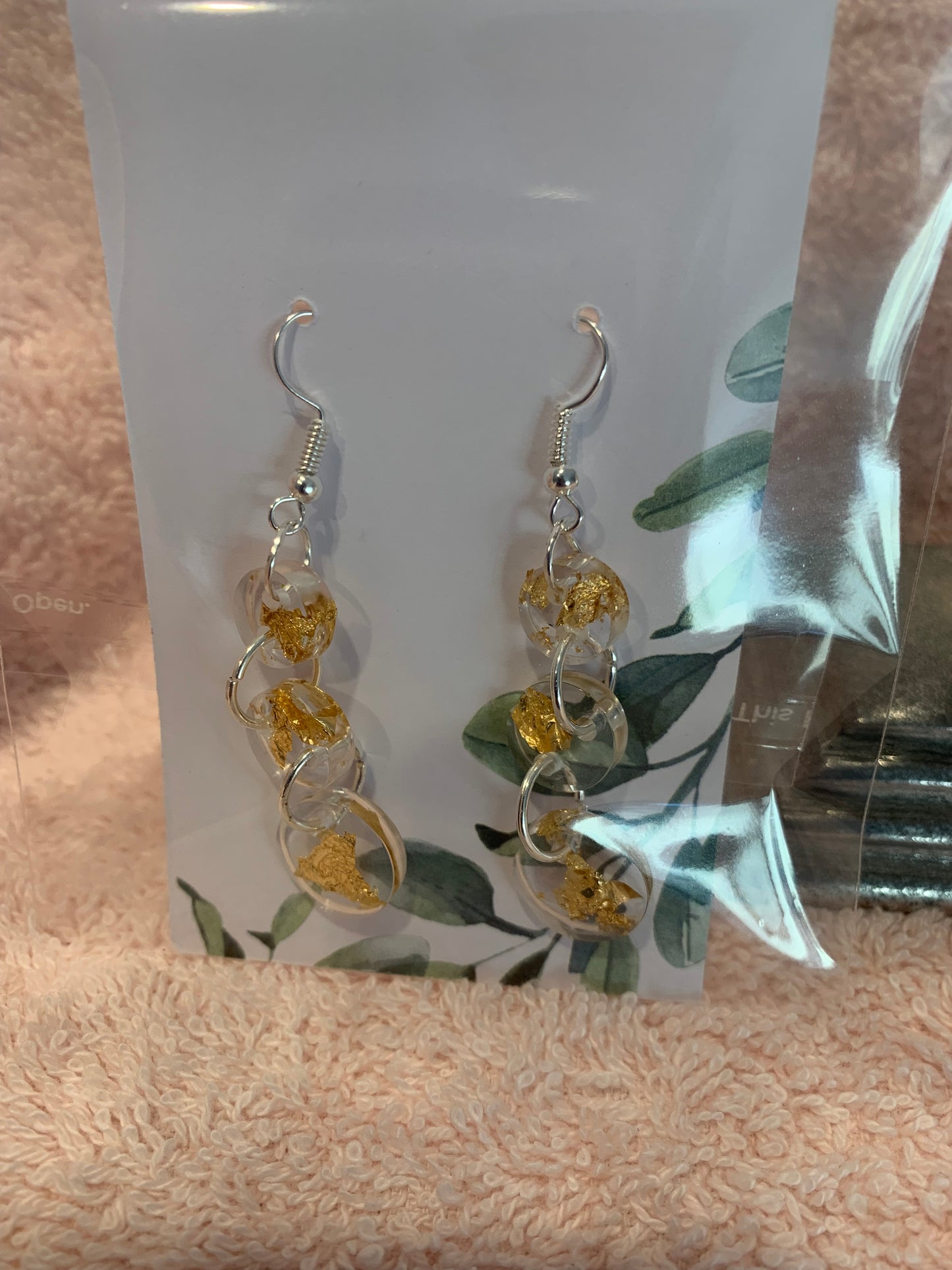 Just for the little ones earrings gold leaf