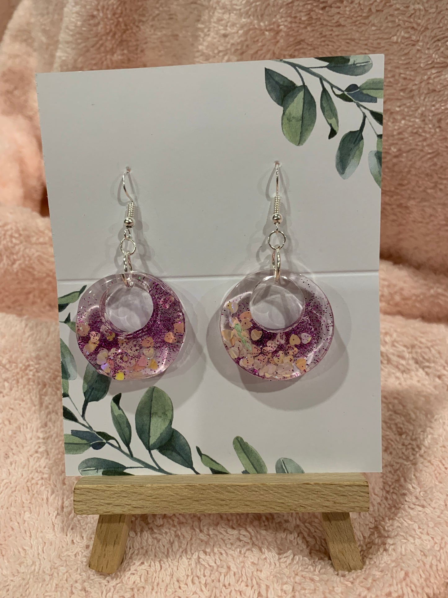 ring drops with hearts and sprinkles' earrings