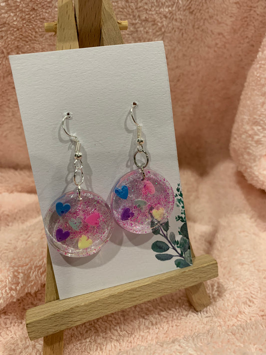 Just for the little ones earrings "Sprinkles of Hearts"