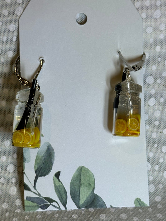 Amazing drink earrings “gin & orange Spritzer”