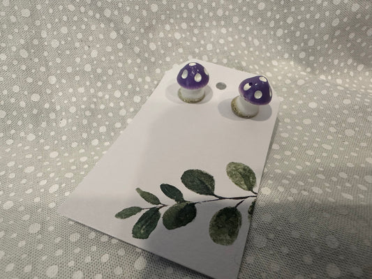 Stud earrings “magic mushy purple”