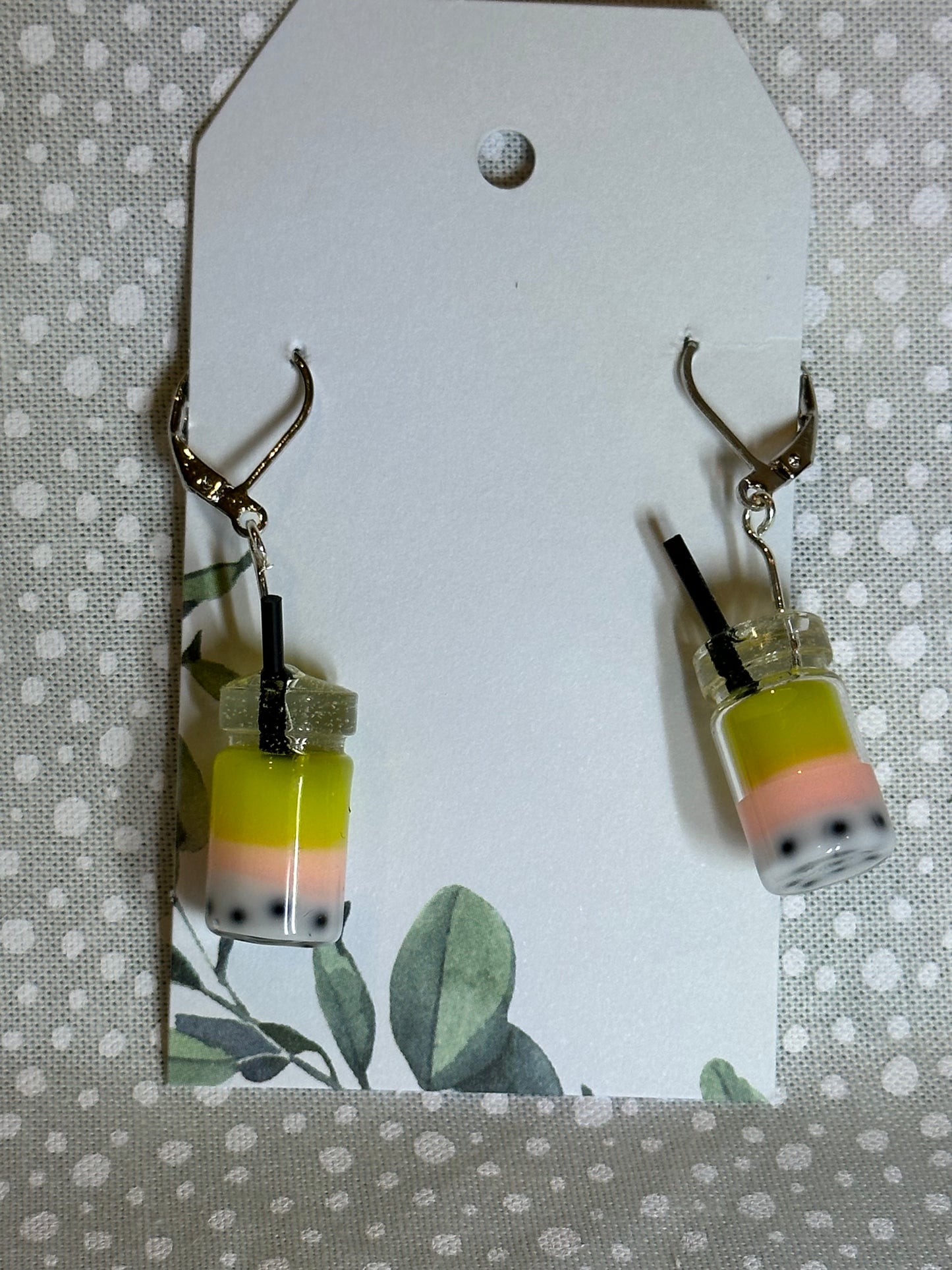 Amazing drink earrings “Bubble Tea”