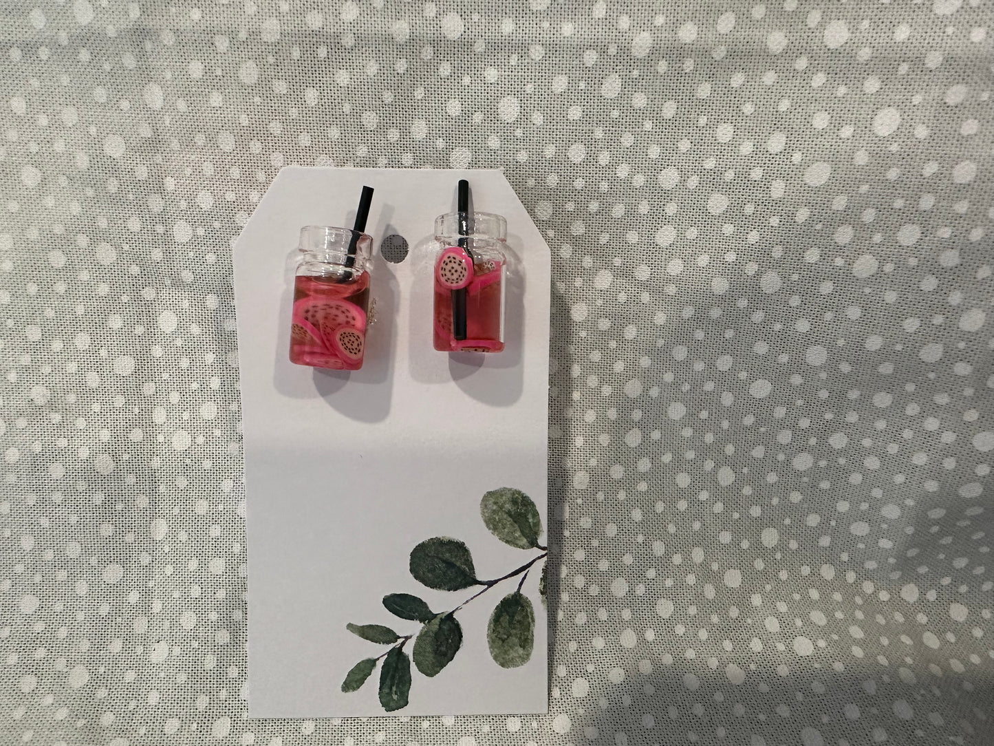 Amazing drink earrings “Pomegranate Spritzer”