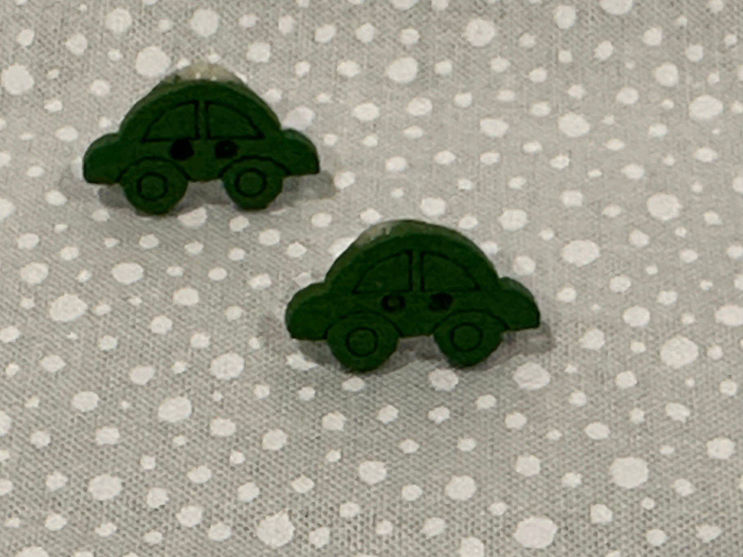 Just to cute earrings "green cars”