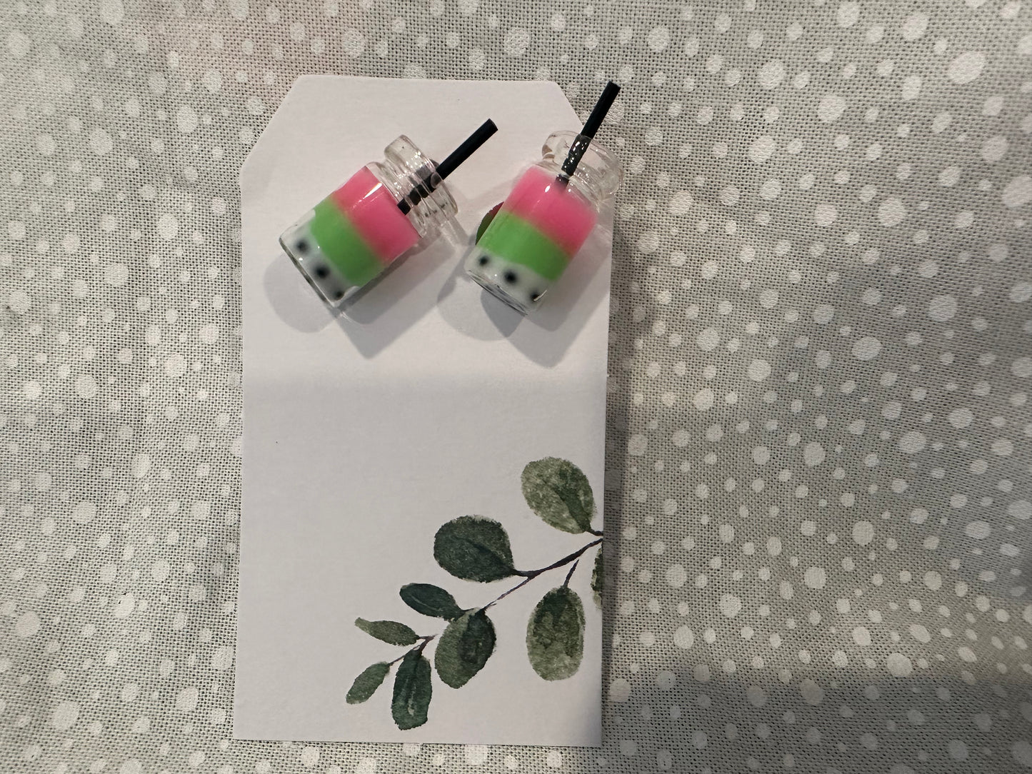 Amazing drink earrings “Bubble Tea”