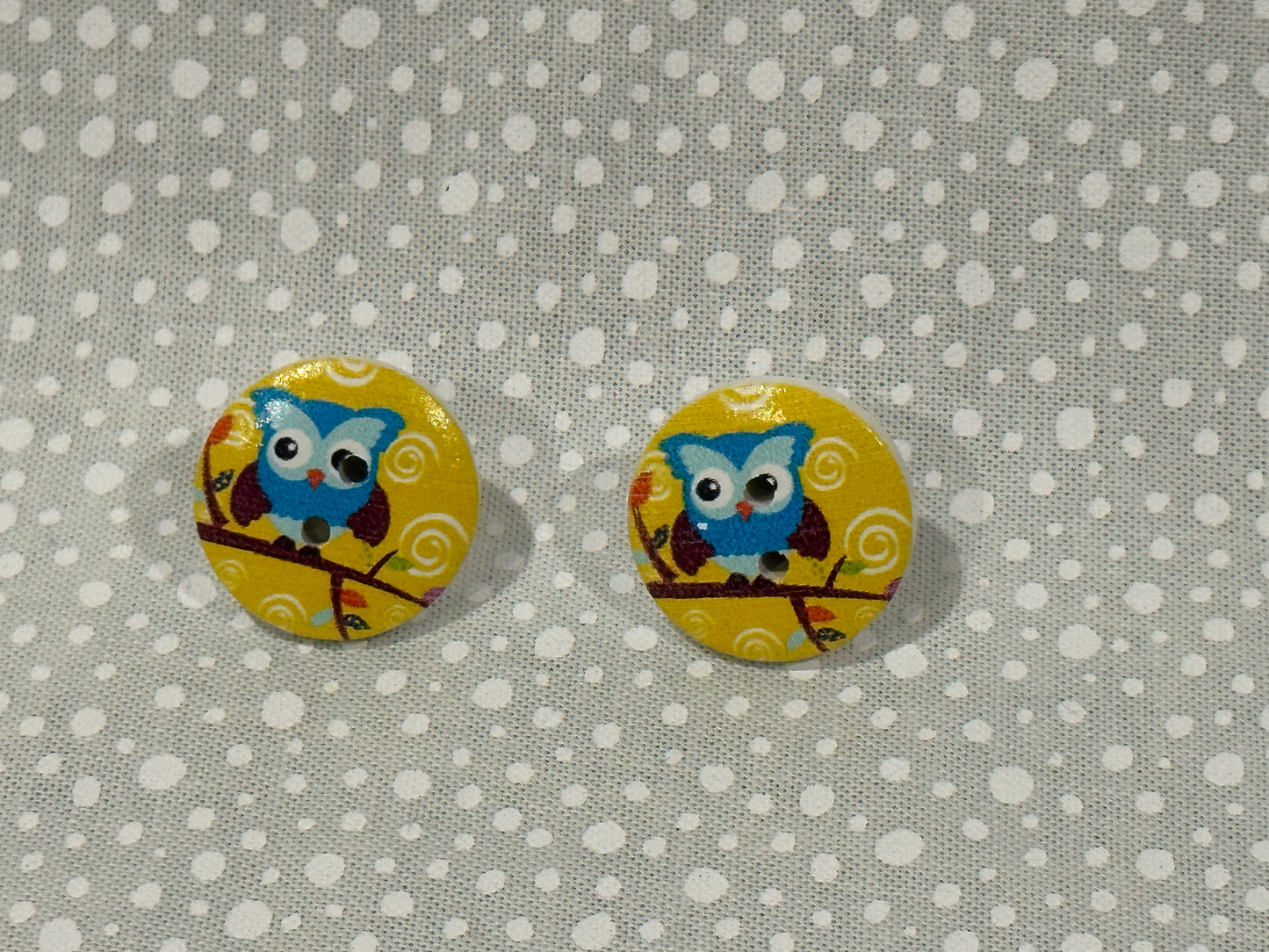 Just for the little ones or yellow is calling you earrings "Yellow Owls"